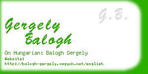 gergely balogh business card